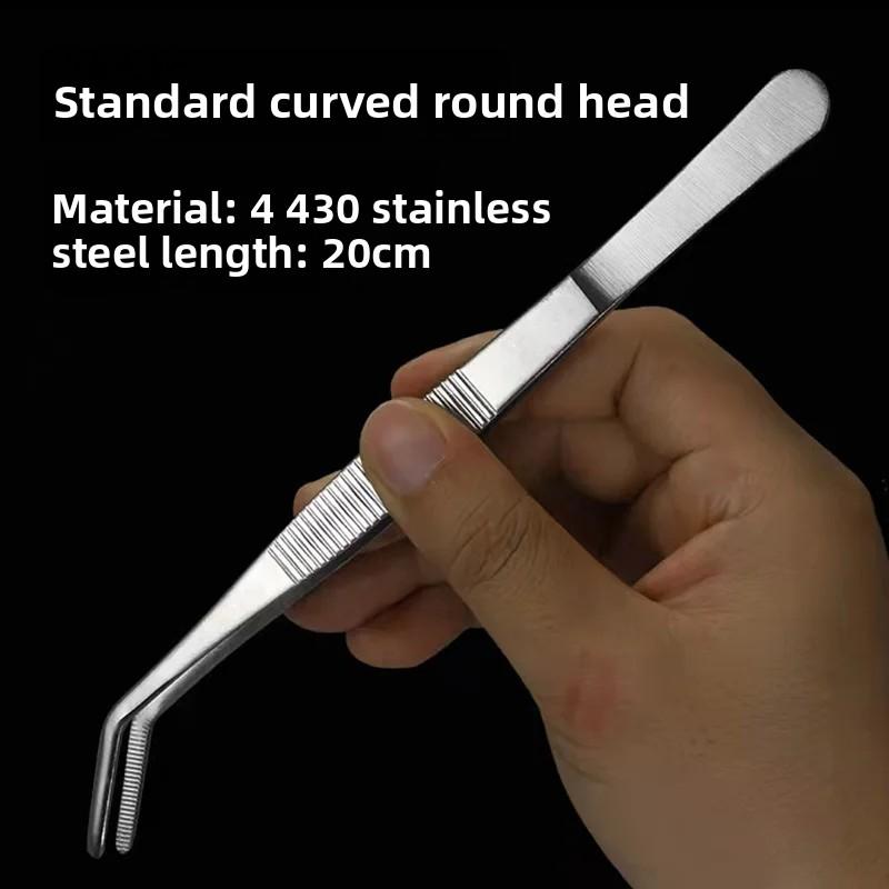 Bent Tip Tweezers For Crafts Stainless Steel Straight And Curved Nippers Tweezers Feeding Tongs For Reptile Lizards Spider
