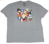 Dragon Ball Z Adult New T-Shirt - Triangled Characters Red Tri Vegeta Pic