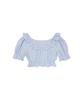 LARTIGENT L17 Puffy Crop Bluse(Himmelblau)