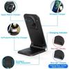 Kabelloses Ladegerät Faltbare 3-in-1 Kabellose Ladestation Schnellladeständer für iPhone 15 Samsung Galaxy S24 Xiaomi