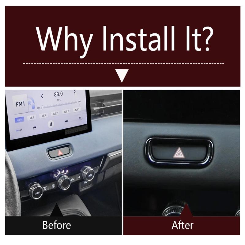 LHD RHD For Honda Vezel HR-V E:HEV  - 2024 Balck Window Lift Gear Shift Water Cup Panel Cover Trim ABS Interior Accessories