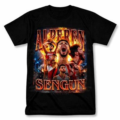 Alperen Sengun Houston Rockets Grafik T-Shirt Vintage Stil Basketball Fan T-Shirt