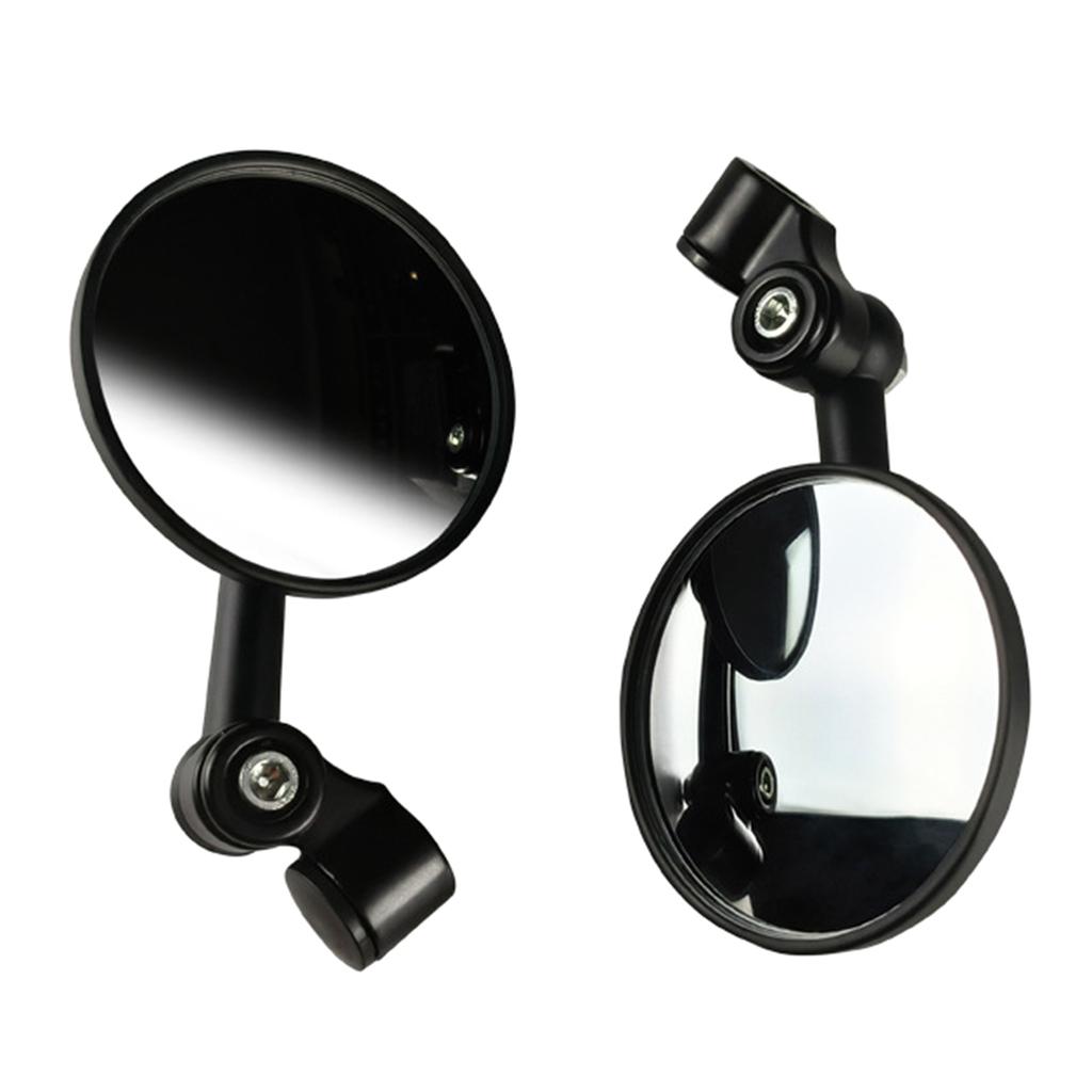 Vintage Motorcycles Scooter Handlebar Convex Mirror Black Round for ATV Scooter Dirt Bike Universal Convex Mirror