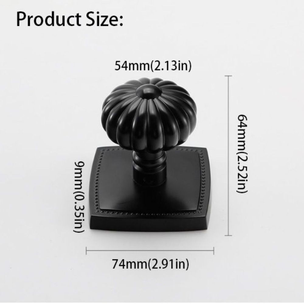 Solid Wood Zinc Alloy Invisible Door Lock Single Tongue Magnetic Double-sided Lock Pumpkin Shape Brass Spherical Lock Indoor