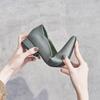 Blaue Büro Luxus Leder Freizeit Mokassins Niedriger Absatz Elegant Damen Sommer Schuhe Spitzschuhe Für Frauen 2025 Ein Stilvolles E