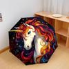 1 PC Automatic Folding Umbrella - Colorful Unicorn Pattern, Portable & Foldable Design with 8 Ribs, Christmas Birthday Gifts