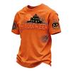 T-shirt da uomo con stampa di Halloween, girocollo, manica corta