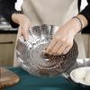 Durable Stainless Steel Colander Expandable Steamer Basket, Adjustable Folding Insert with Foldable Basket for Cooking Handle, Portable Drain