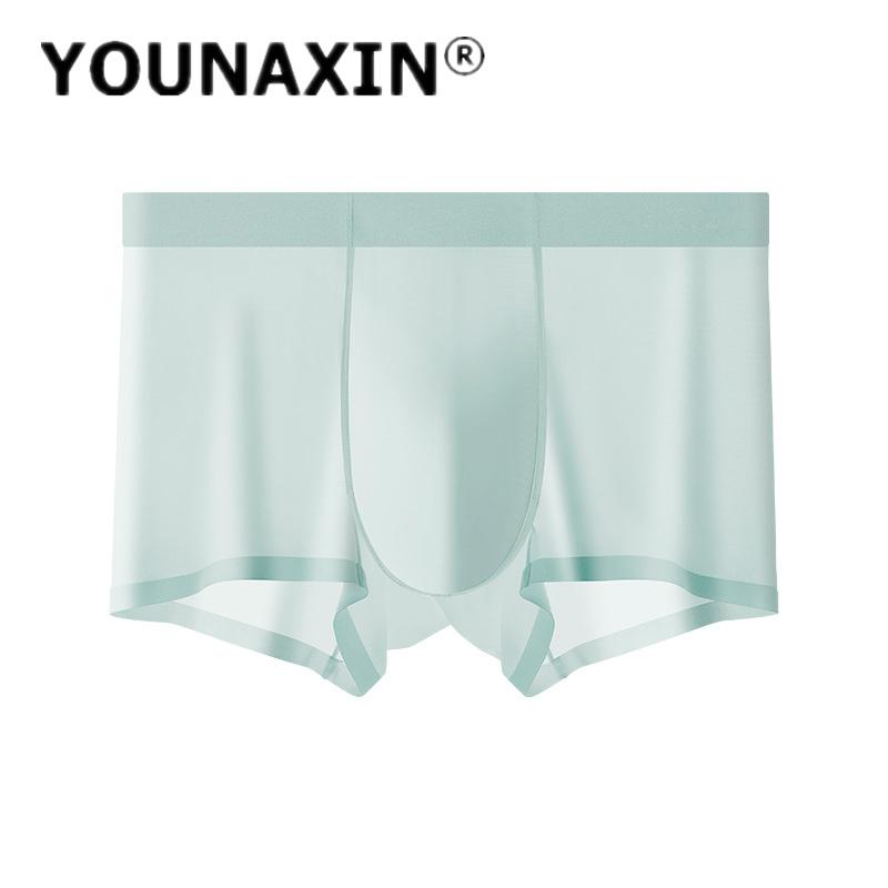 Herren Sexy Unterwäsche Große Größe Eis Seide Atmungsaktiv Boy Boxer Briefs Shorts Homme Groß Unterhosen L XL 2XL 3XL 4XL 5XL