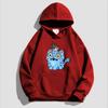 Children's Kpop Style Hooded Sweatshirt with Cute Tiger and Crow Cartoon Girl Hoodies on Top
