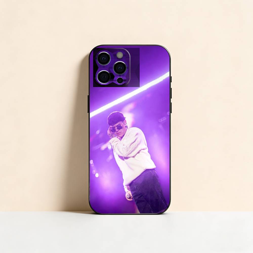 J-Junior H Phone Case For iPhone 17,16,15,14,13,12,11 Plus,Pro Max,XS,Soft Silicone Black Cover