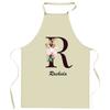 Tablier De Cuisine - Rachida Lettre - Impression Bretonne - Coton Résistant - Imprimé En France