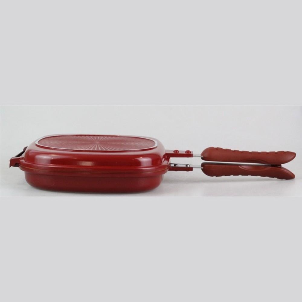 Verdickte beidseitige Pfanne 28/32cm Frühstücks-Kochutensilien Steak-Bratpfanne Küchenzubehör