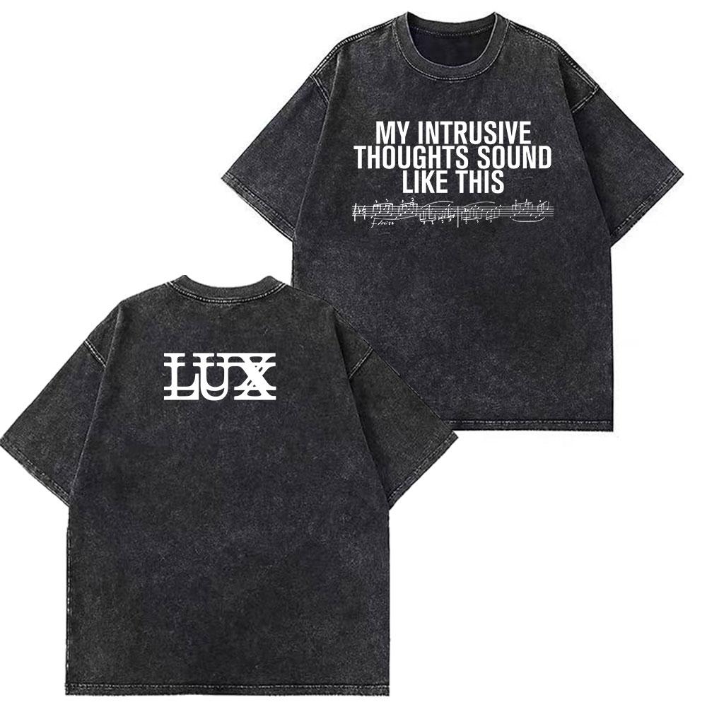 Rosala LUX TRACKLIST TEE Album Tour  Vintage Washed Tshirt Men Women Short Sleeve Cotton Aesthetic Tshirts Casual Tshirts S