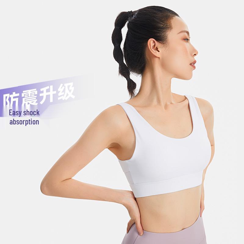 Women's Plus Size Seamless Shockproof Sports Bra for Running and Yoga