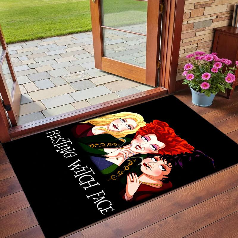 Crystal Velvet Rug Soft Non Slip Indoor Floor Mat Home DecorHocus Pocus Sanderson Sisters