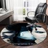 1pc The Vampire Diaries4 Print Round Carpet Chair Round Carpet Suitable for Bedroom Living Room Home Decorative Carpet