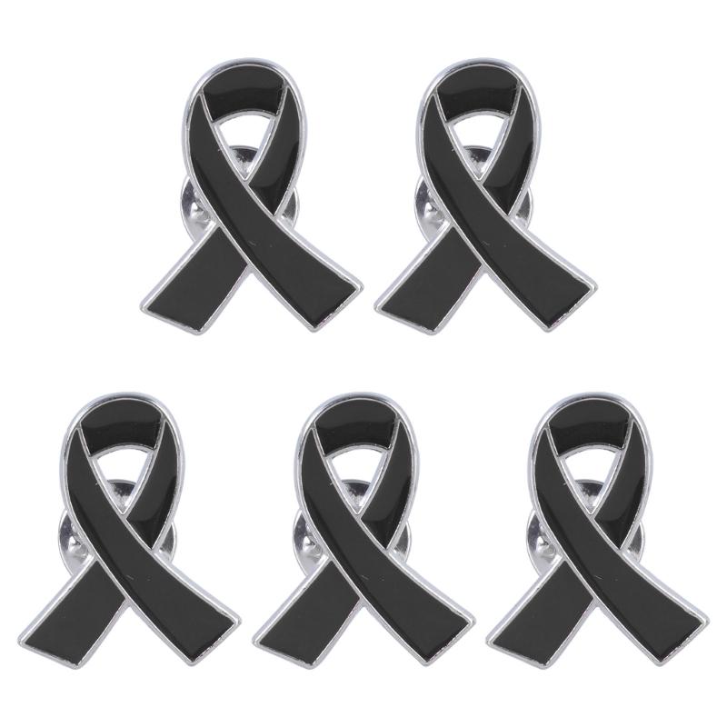 

Pack of 5 Breast Cancers and AIDS Awareness Pins Ribbon Brooch Pin Durable Corsage Pin Alloy Material Ribbon Enamel Pin