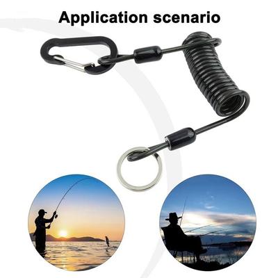 Lockable Climbing Buckle Rope Safety Rope Retention Fishing Rope Fishing Coiled Lanyard Outdoor