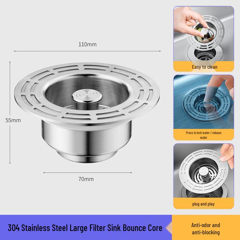 Xuan Yong Stainless Steel Kitchen Sink Strainer and Drain Plug