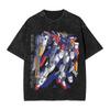 T-shirt Imprimé Graphique Anime RX Gundam Hommes et Femmes T-shirt Lavé Haute Qualité Coton Vintage Harajuku Haut