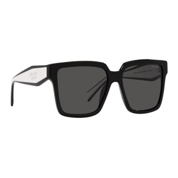Prada Square Sunglasses With Logo Women sunglasses Black PR24ZSF1AB5S057