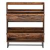 Shoe Cabinet with 2 Flip Drawers, Farmhouse Shoes Storage Cabinet with Metal Legs and Anti-Tipping Device, Freestanding Shoe Organizer Ideal for