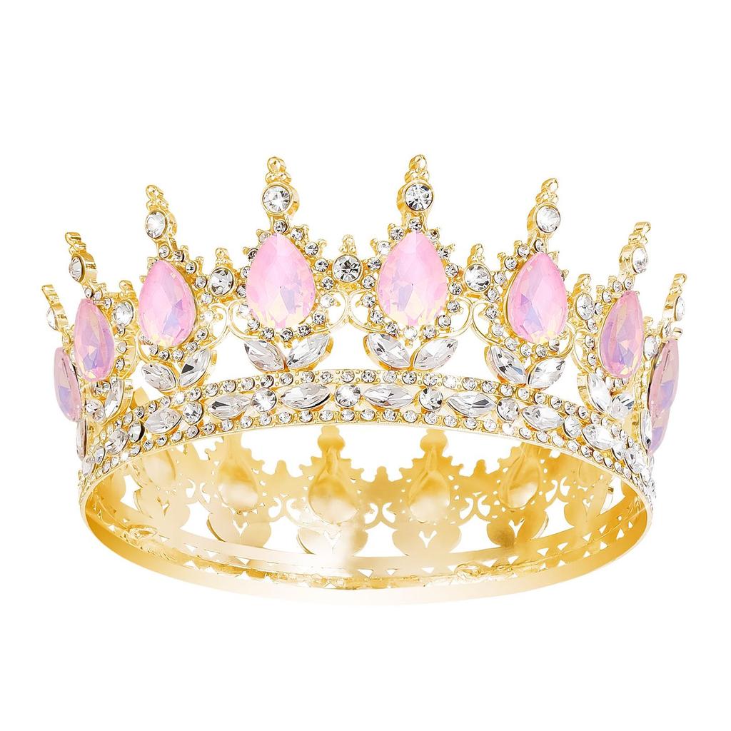 Diadema Tiara Corona di Re Barocca Europea con Strass