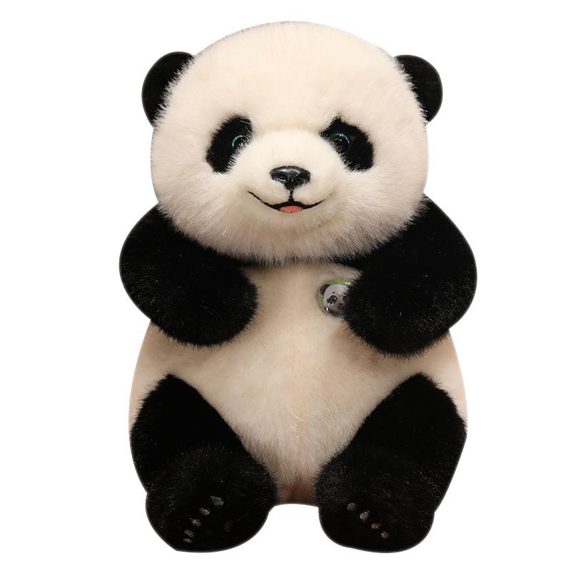 New Simulated Giant Panda Cute Doll Children's Birthday Gift Zoo Panda Doll Plush Toy