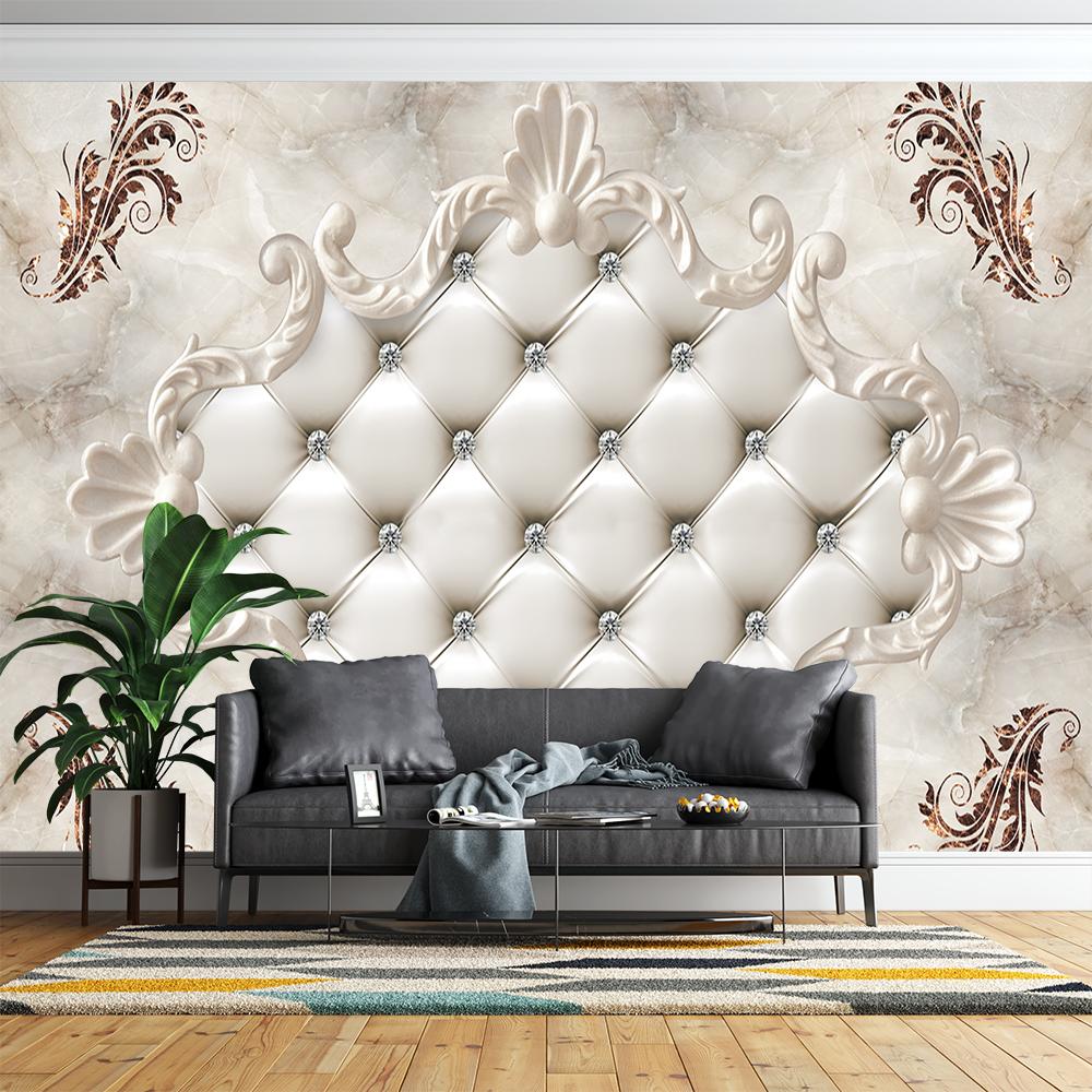 European Style Wallpaper Soft Package Diamond Pearl Flower Wall Mural Living Room Bedroom Decor Wallpaper