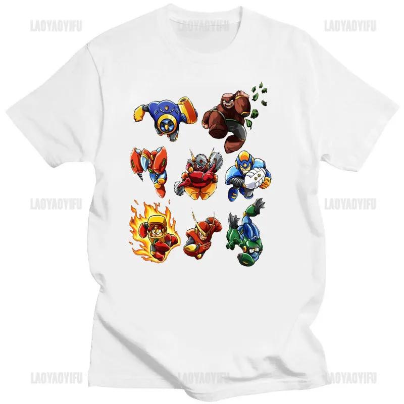 Official Megaman Player Select Men'S T-Shirt Mega Man Video Game Men Printed Tee Fashion Summer Cotton Casual Men'S Gift T Shirt