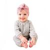 2021 new pleated baby hat bow children's hat baby solid color knotted pullover hat Indian hat