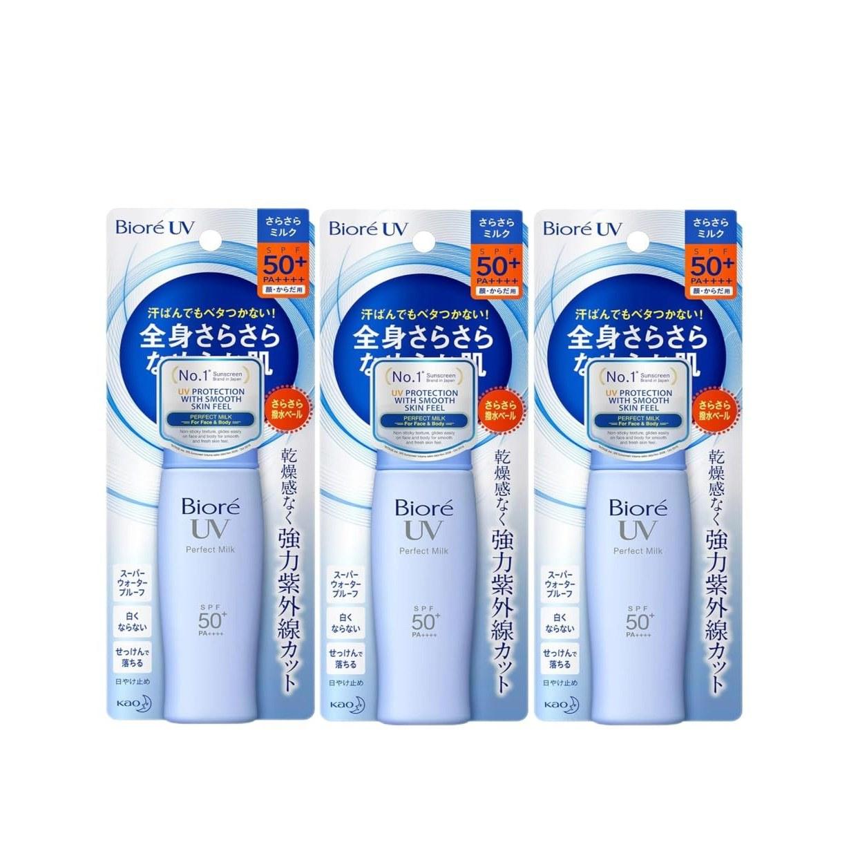 Biore UV Sarasar Perfect Milk SPF50+/PA++++ 40ml 1 bottle 3 bottles