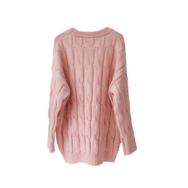 Three-dimensional Bow Twist Sweater Pullover Autumn and Winter New Milk Fufu Soft Waxy Loose Knitted Sweater Top Women