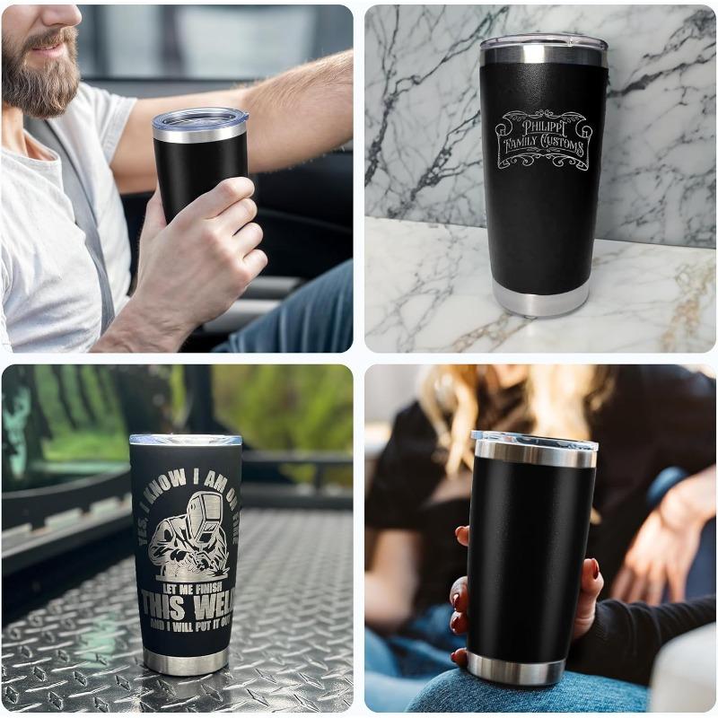 Tumbler da 20oz all'ingrosso, Set di 12 tumbler in acciaio inossidabile con coperchio e cannuccia, Tazza a doppia parete isolata sottovuoto per incisore laser