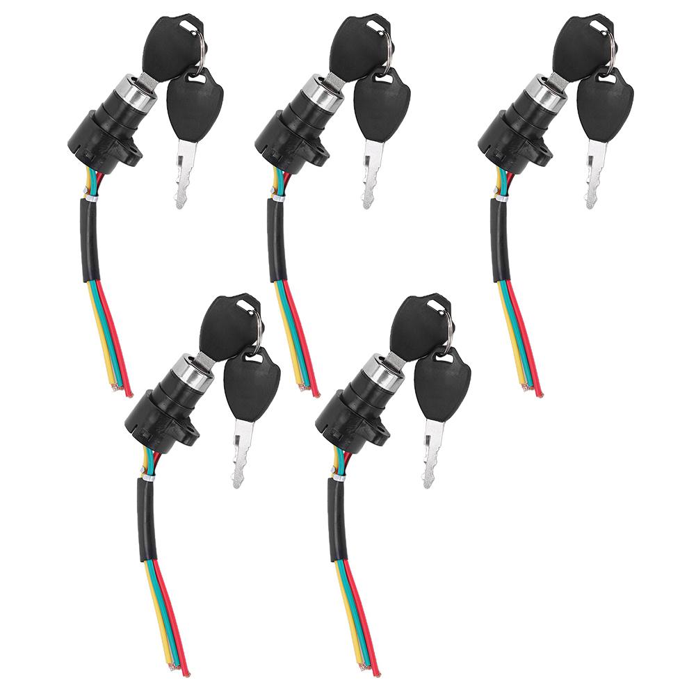 5Set Electric Bicycle Electric Scooter Power Supply Lock Key Switch Electric Door Lock