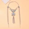 Vintage Long Tassel Women Necklace Bohemian Ethnic Bell Pendant Statement Chains Choker Gypsy Female Accessories