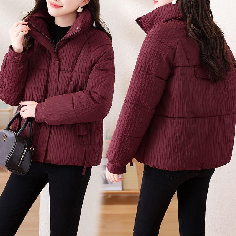 Winter Coat for Women  New Stand Up Collar Down Cotton Fashion Warm Cold Proof Coats Ladies Thick Short Cotton Parka Jackets