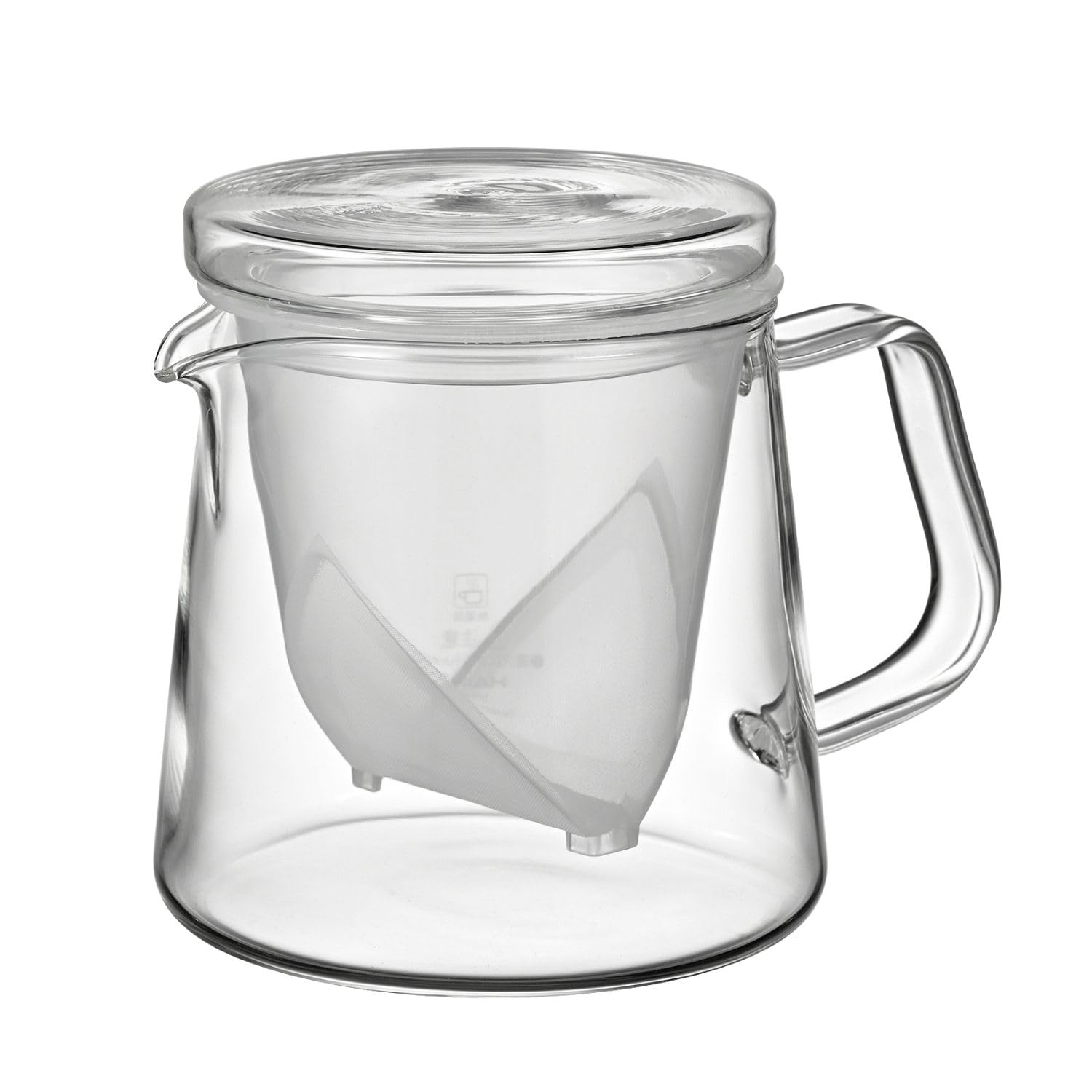 HARIO V 450mL mesh Teapot, capacity, heat-resistant glass, strainer, gift, present, clear, TPV-45-T