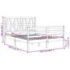VidaXL Bed Frame with Headboard White Small Double Solid Wood 3194347