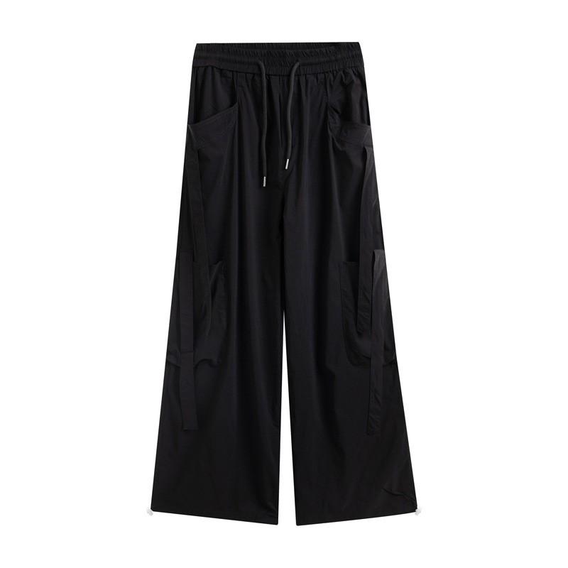 Unisex Cargo Pants Loose Straight Leg Streetwear Hip Hop Dance Lightweight Cotton Blend