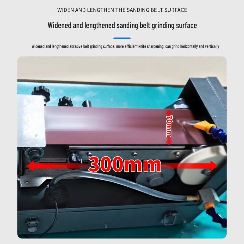 Portable Handheld Knife Sharpener with Fixed Angle Water Sharpener and Sand Belt Mechanism