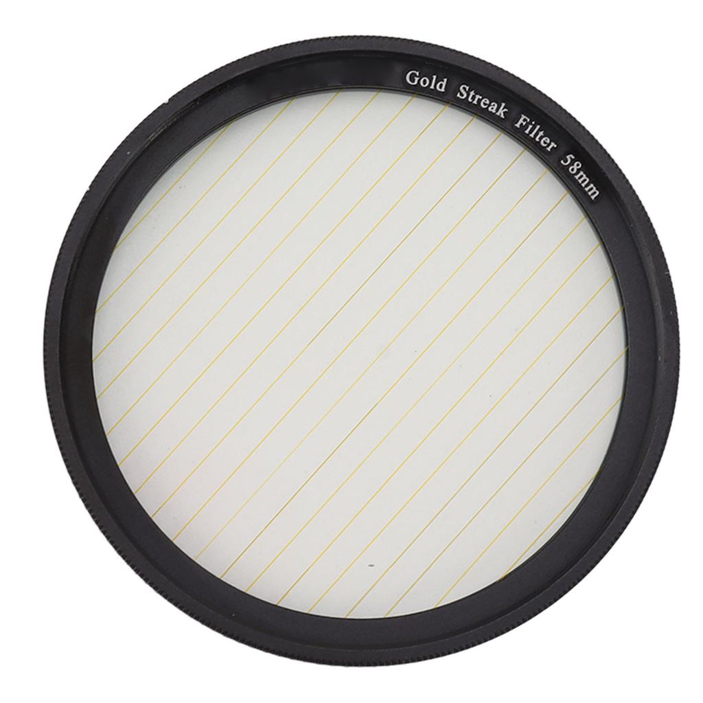 Gold Streak Filter Light   Effect Filter Optical Glass Camera Lens Filter with Case for Photography Nightshoot