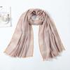 Spring and Autumn high-luxury shawl with light and thin women's dual-purpose scarf wool silk scarf soft scarf