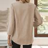 Damen Modisches Lässiges Lockeres V-Ausschnitt Einfarbiges Hemd
