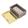 A Used Flat Socket Kit with 3 Two Plug Holes, 16a 4kW Golden Cover Water   Base Floor Container Wide Application for   Hotel