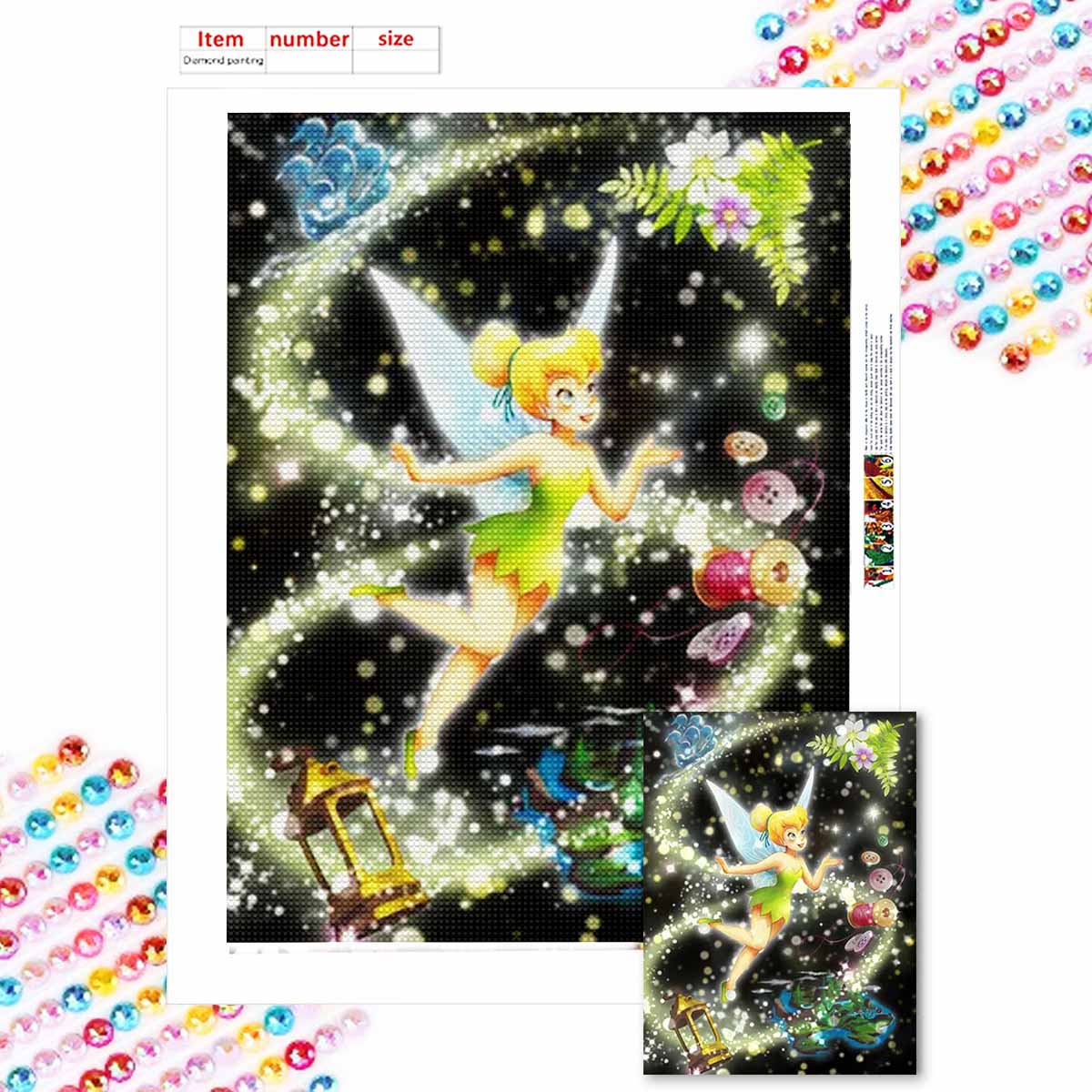 

5D Алмазная Живопись Сделай Сам Танцующая Фея Полная Выкладка Стразы Мозаика Вышивка Изделия Ручной Работы Домашний Декор Подарок Round 20x30cm