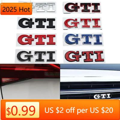 Gorące Metalowe Logo 3D Odznaka GTI Emblemat na Przednią Kratkę Samochodową Naklejka na Tylną Klapę Bagażnika Dla Volkswagen VW Golf 4 5 6 7 3 MK2 MK3 MK4 Mk5 Polo Tig pn2