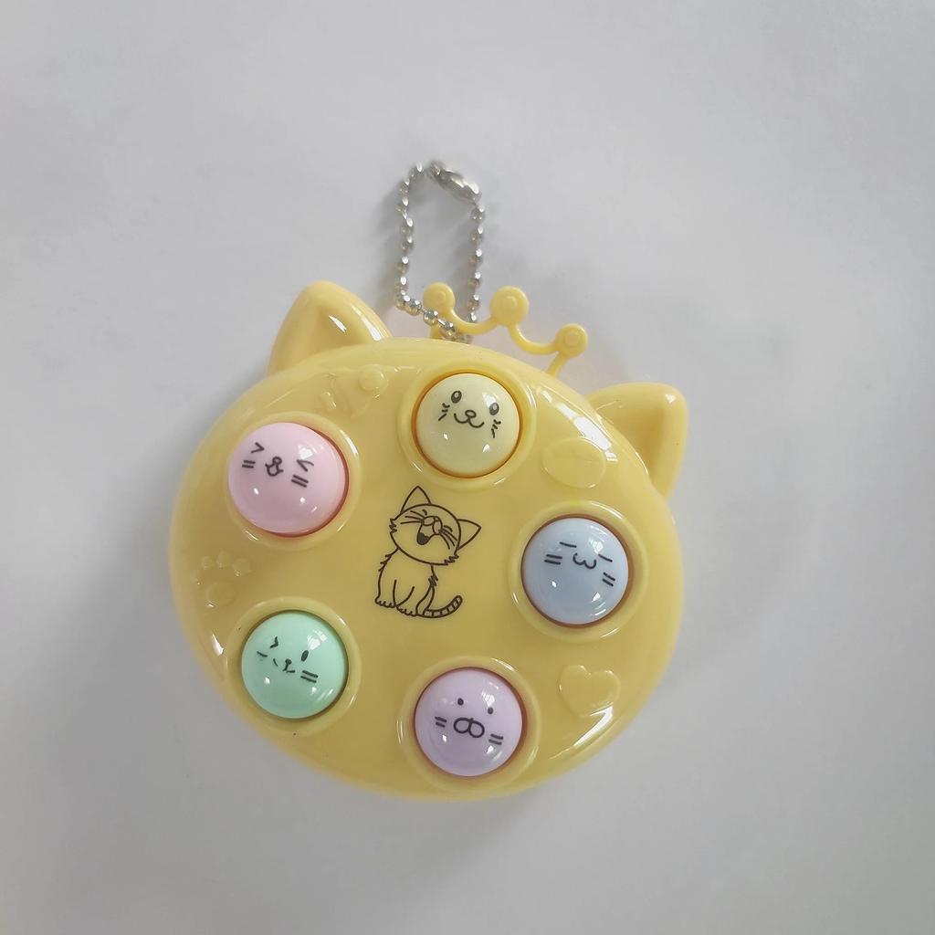 NEW Kawaii Fidget Toys Whack a Mole Keychain Simple Dimple Fidget Board Portable Antistress Decompression Toys for Children
