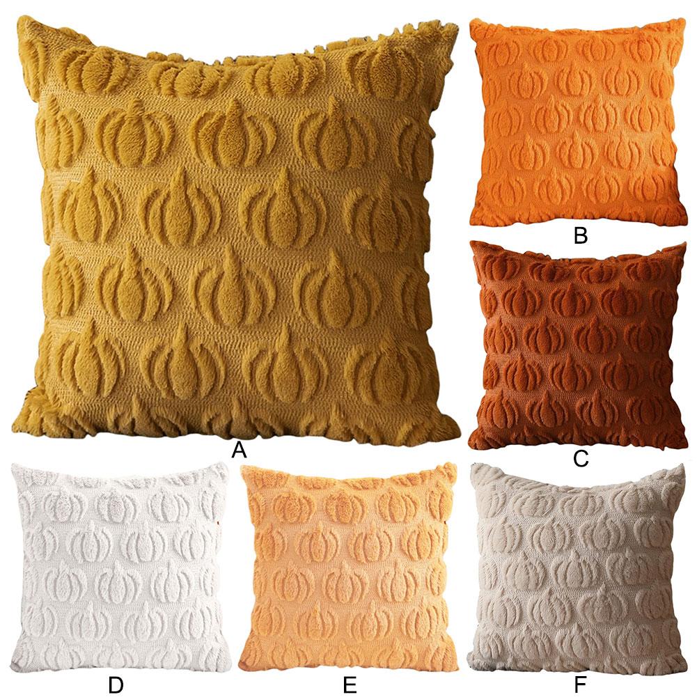 Halloween Soft Pillow Case Washable Ghost&Pumpkin Pillow Cover Comfortable Throw Pillow Cover for Couch Sofa Bedroom Home Decor